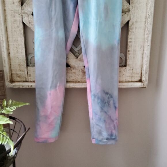 VCI Women's Off the Shoulder Knit Crop Jumpsuit in Pastel Tie Dye - Picture 5 of 10